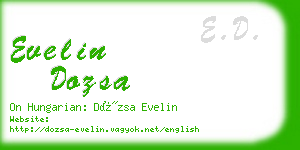 evelin dozsa business card